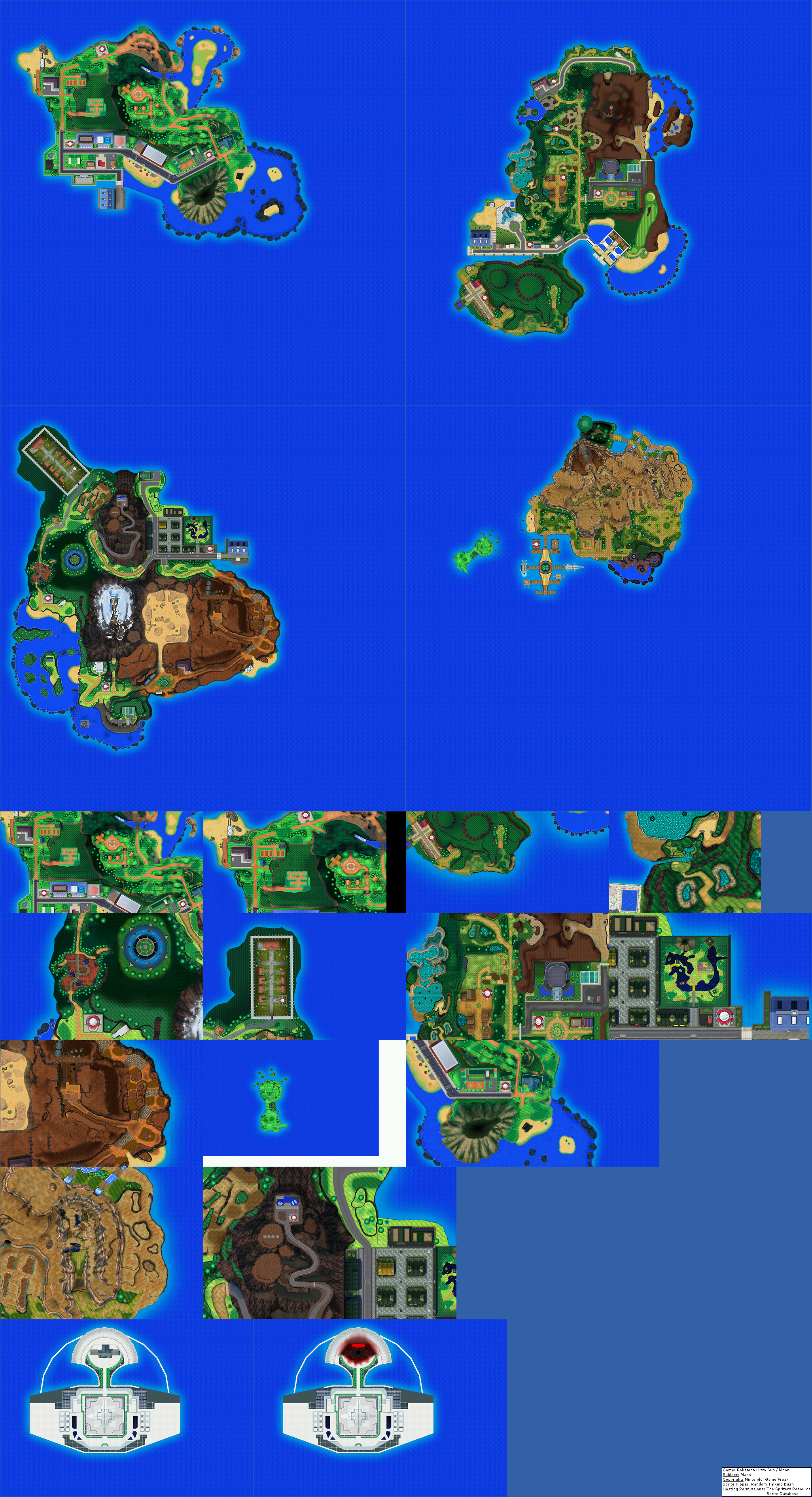 Pokémon Ultra Sun / Ultra Moon - Maps