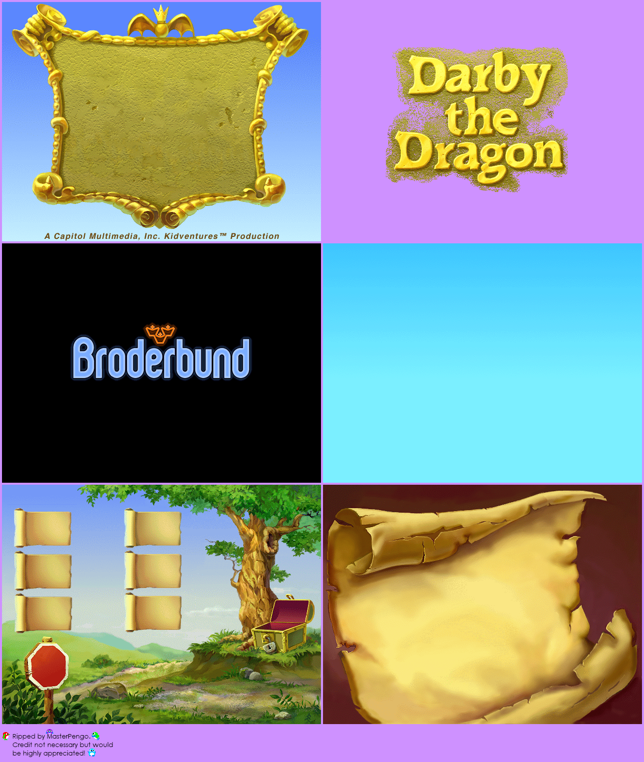 Darby the Dragon - Menus and Logos