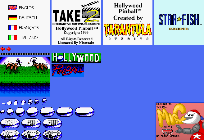 Hollywood Pinball - Title Screen