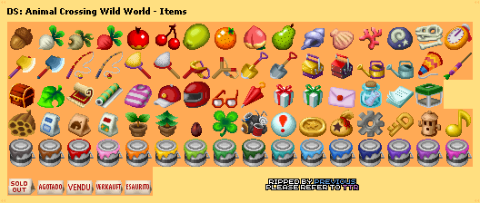 Animal Crossing: Wild World - Items