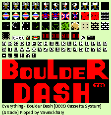 Boulder Dash (DECO Cassette System) - General Sprites
