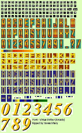 Virtua Striker - Font