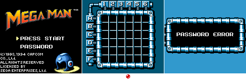 Mega Man - Title Screen & Password