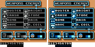 Mega Man - Weapons Energy Screen