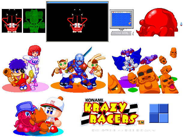 Konami Krazy Racers - Intro and Title Screen