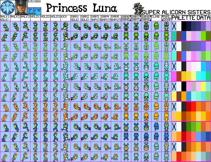 Super Pony All-Stars: Super Alicorn Sisters (Hack) - Princess Luna (Frog Suit)