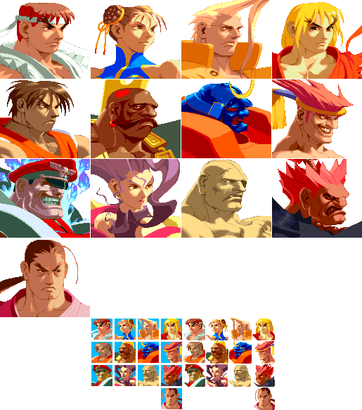 Street Fighter Alpha / Zero - Character Portraits