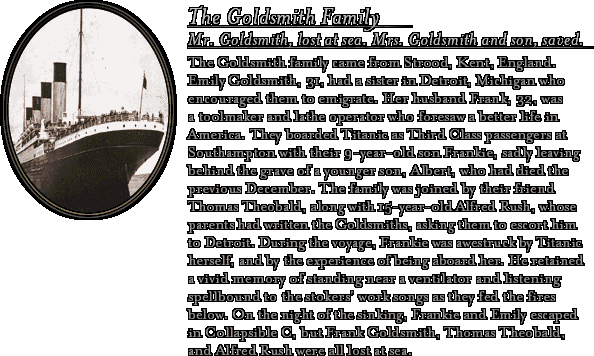 James Cameron's Titanic Explorer - Bio: The Goldsmith Family