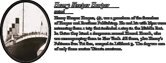 James Cameron's Titanic Explorer - Bio: Henry Sleeper Harper