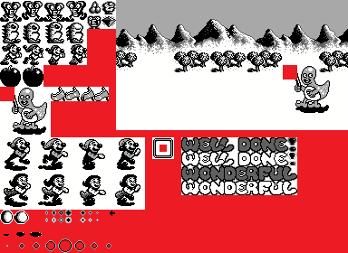 Mr. Do! - Cutscene Graphics
