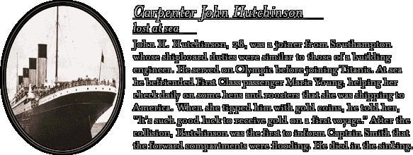 James Cameron's Titanic Explorer - Bio: Carpenter Hutchinson