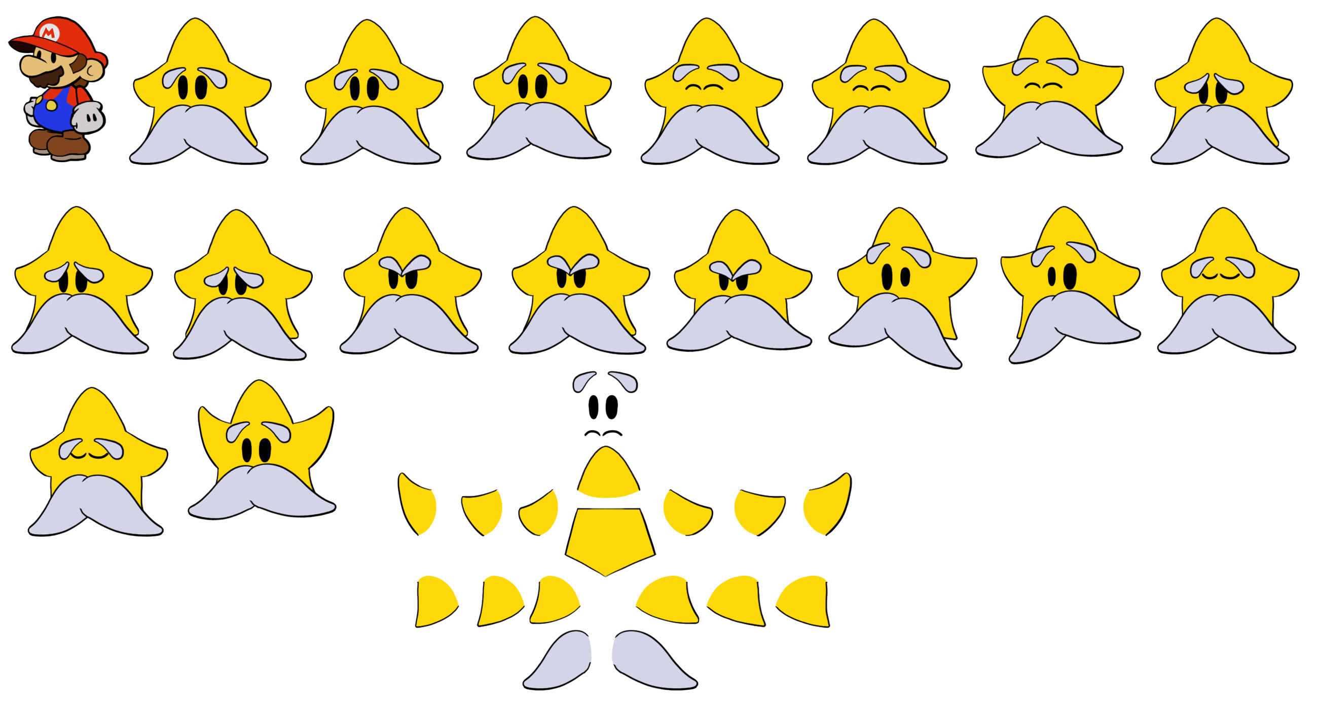 The Spriters Resource Full Sheet View Paper Mario Customs Eldstar