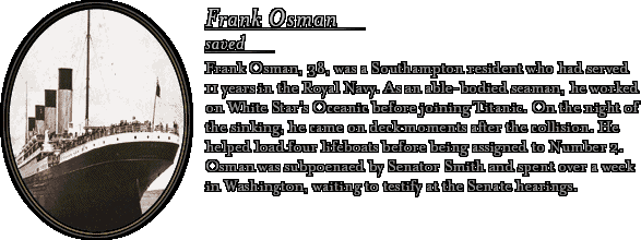James Cameron's Titanic Explorer - Bio: Seaman Osman