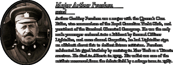 James Cameron's Titanic Explorer - Bio: Major Arthur Godfrey Peuchen