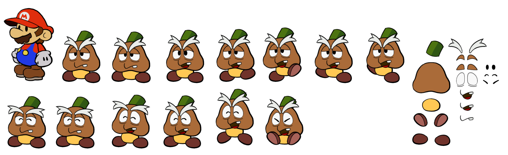 Paper Mario Customs - Goompa (Paper Mario-Style)