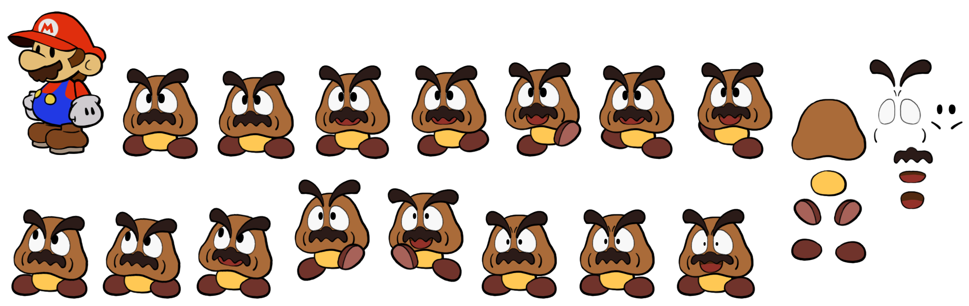 Goompapa (Paper Mario-Style)