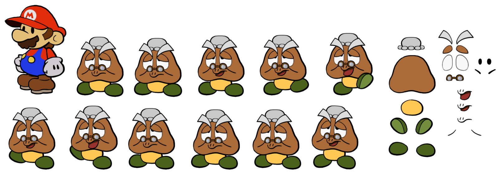 Goomma (Paper Mario-Style)