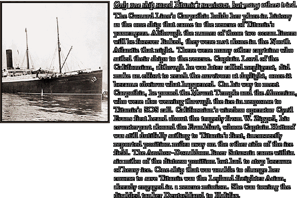 James Cameron's Titanic Explorer - Ships That Came To The Rescue
