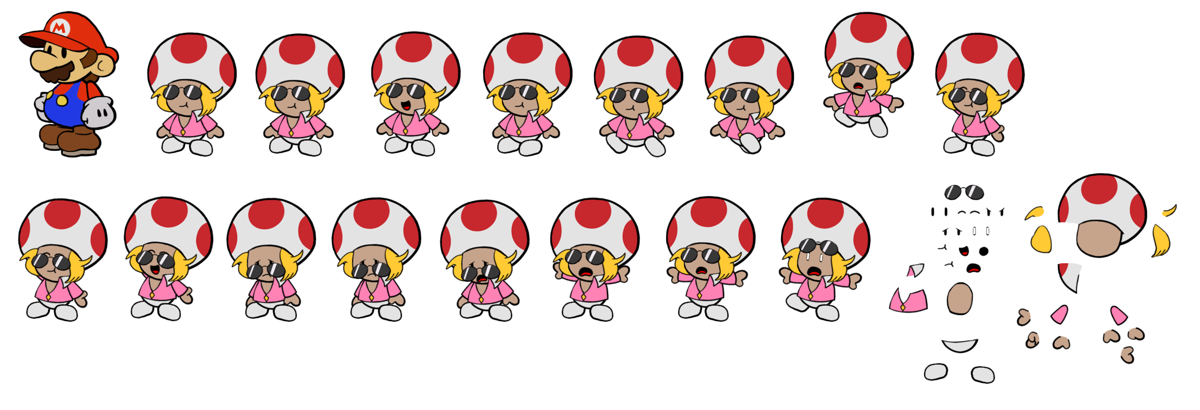 The Spriters Resource - Full Sheet View - Paper Mario Customs - Zip