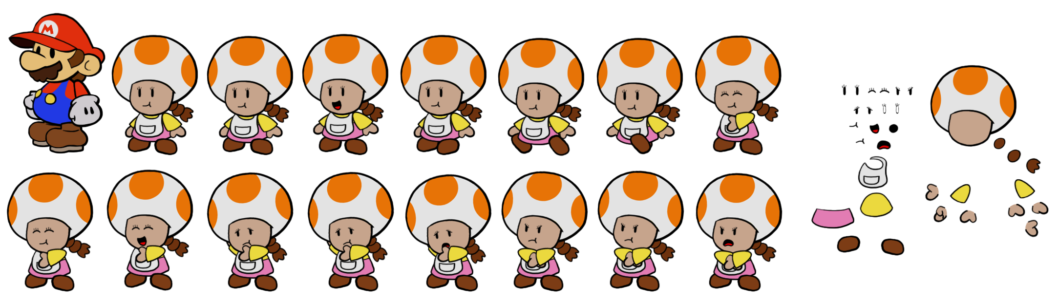 Paper Mario Customs - Innkeeper Toadette (Paper Mario-Style)