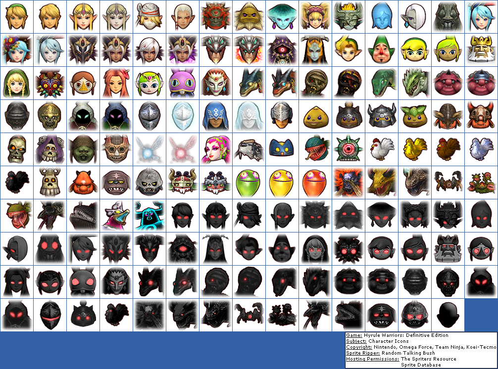 Hyrule Warriors: Definitive Edition - Character Icons