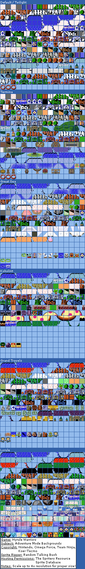 Hyrule Warriors: Definitive Edition - Adventure Mode Tilesets