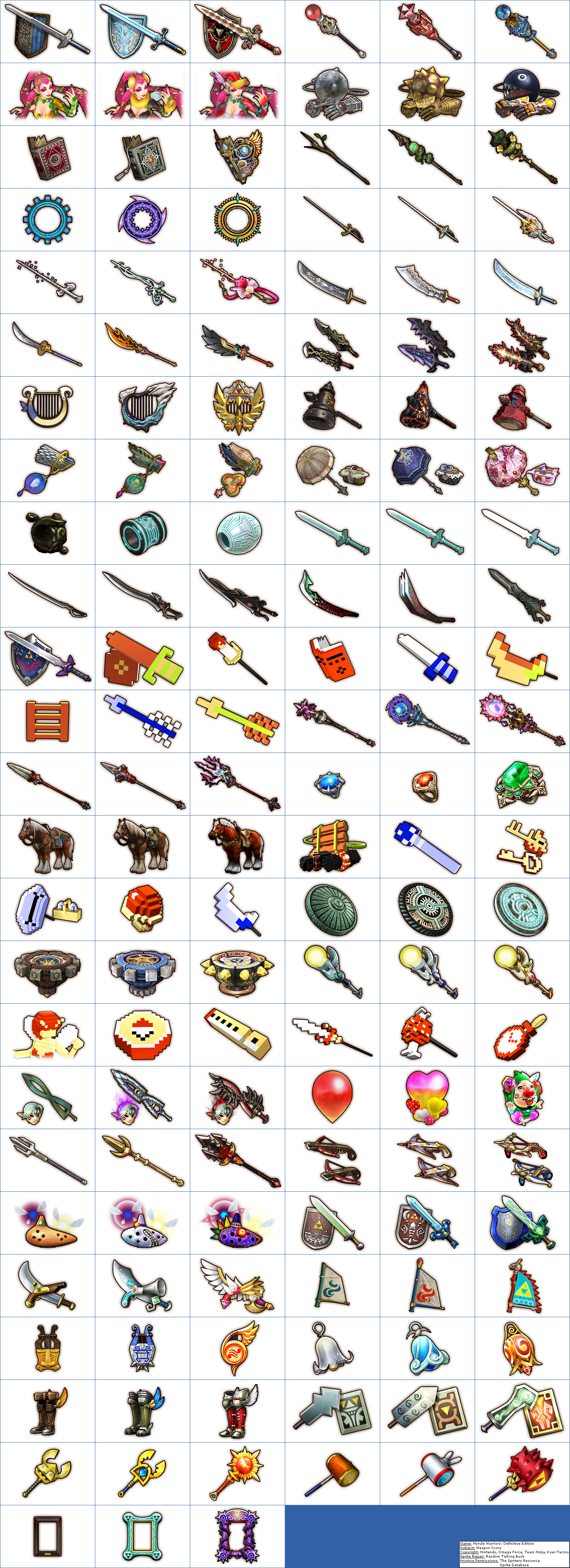 Hyrule Warriors: Definitive Edition - Weapon Icons