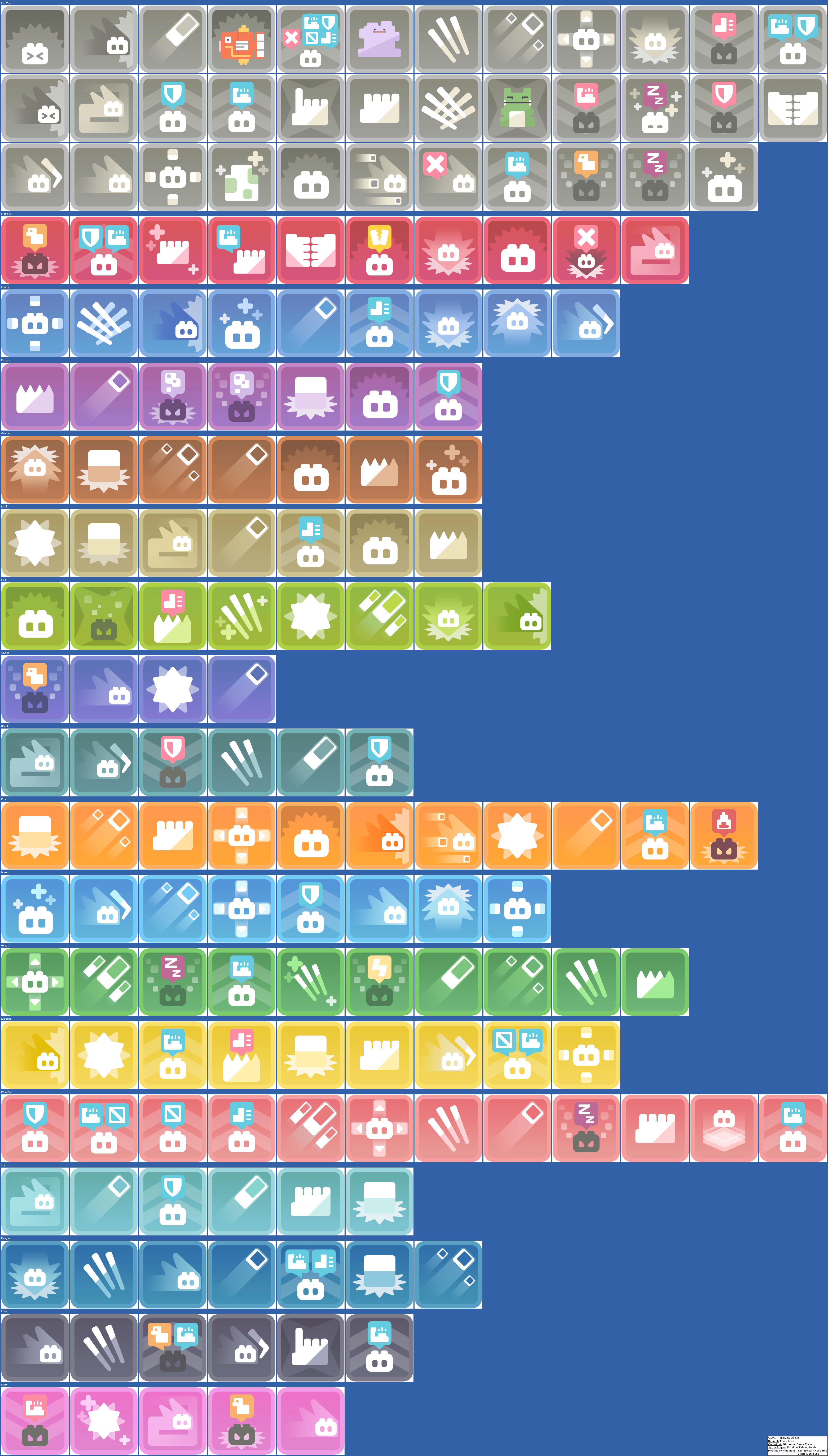 Pokémon Quest - Move Icons