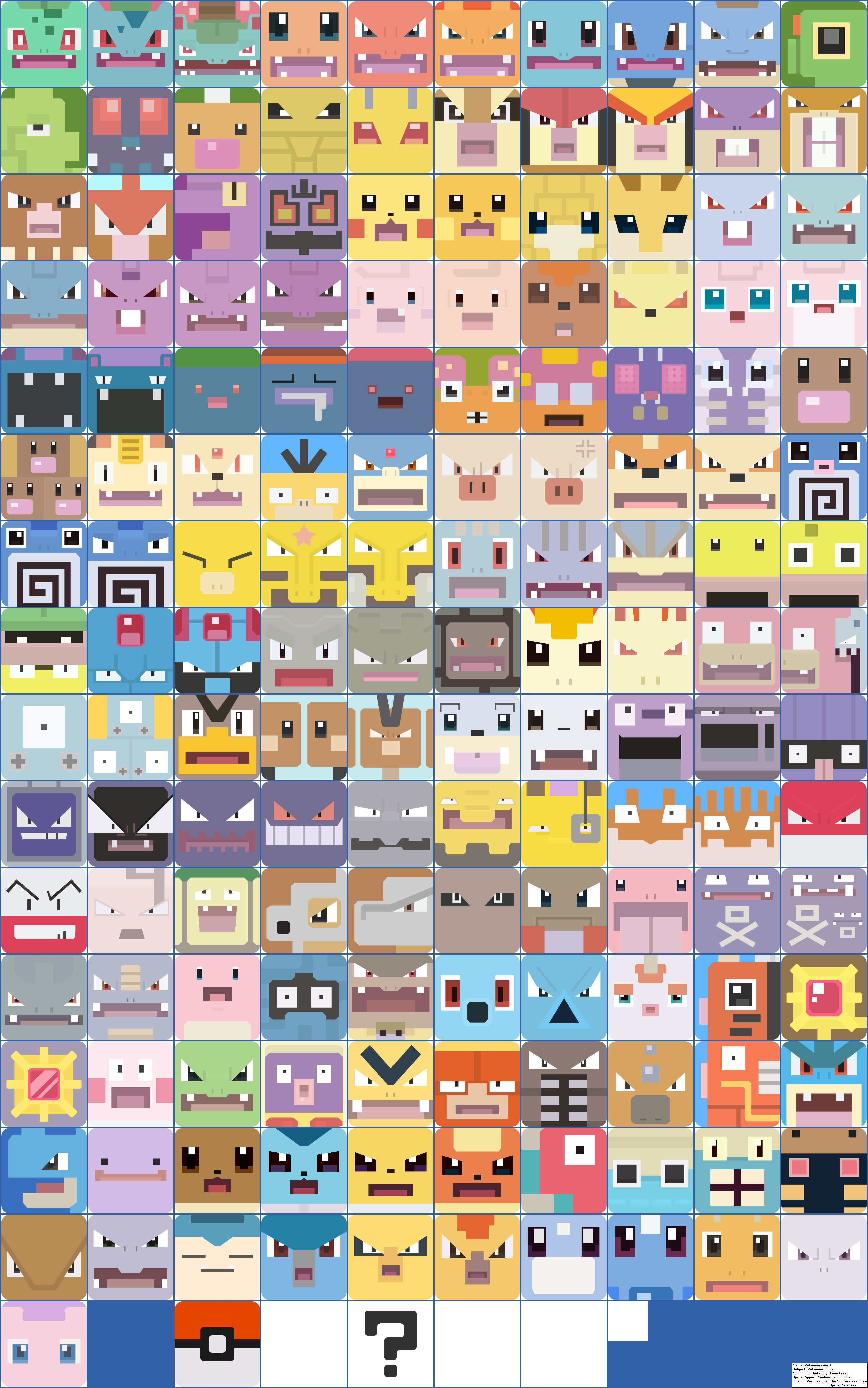 Pokémon Quest - Pokémon Icons