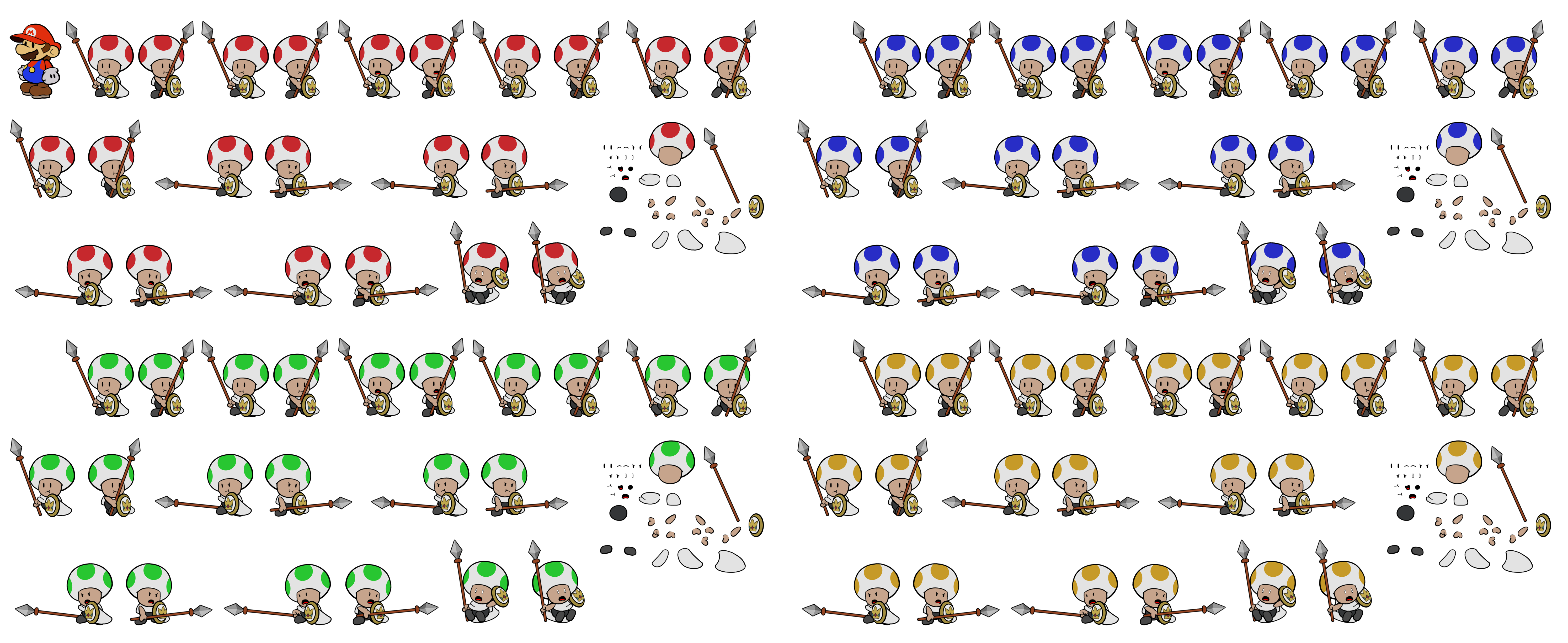 Paper Mario Toad Sprites