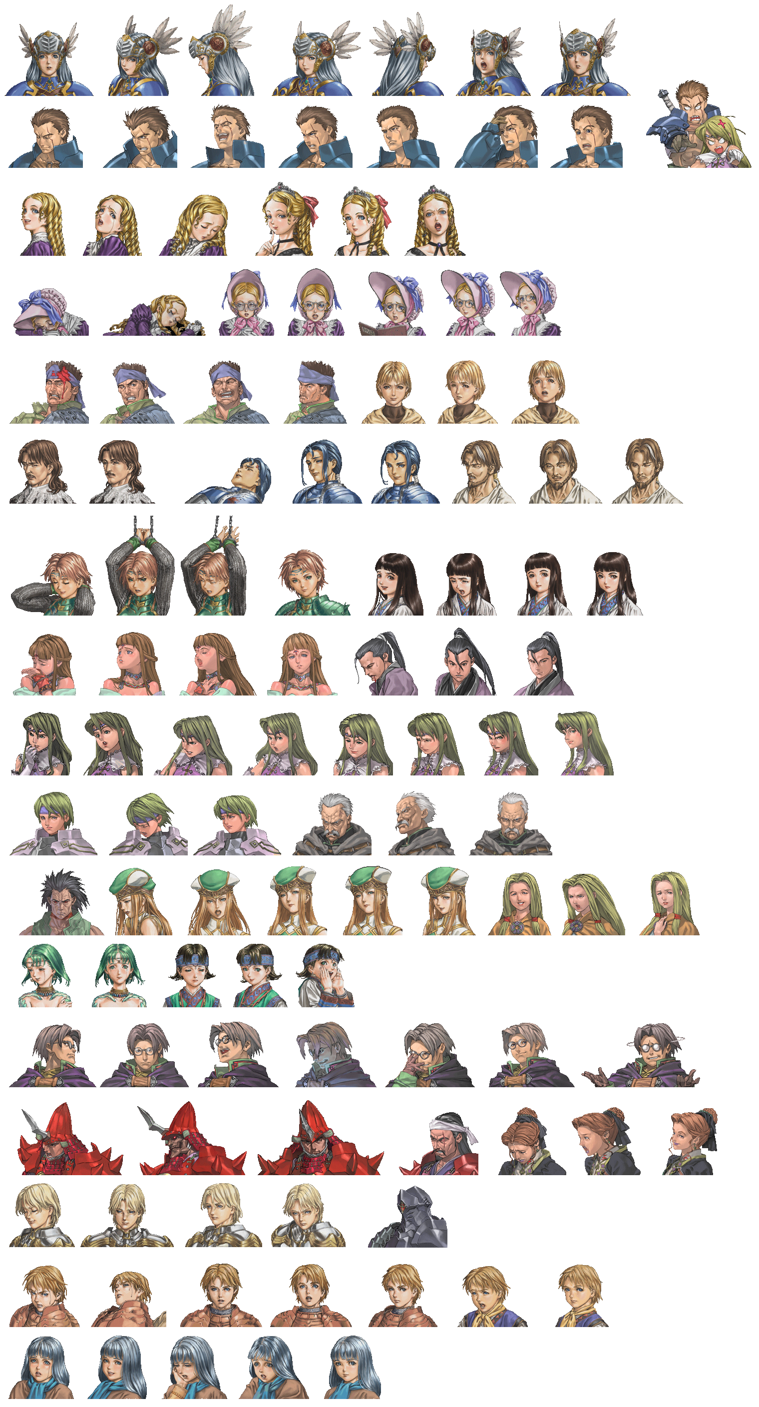 Valkyrie Profile: Lenneth - Playable Characters Dialogue Mugshots