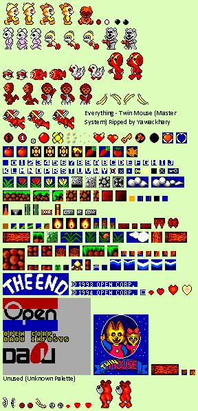 Twin Mouse (Bootleg) - General Sprites