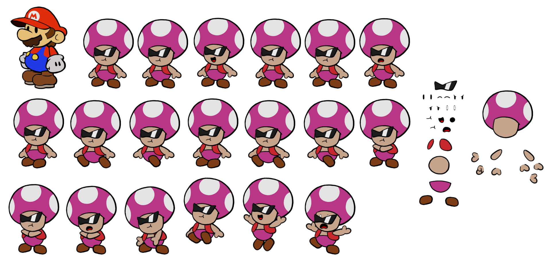 Custom / Edited - Paper Mario Customs - Trading Event Toad (Paper Mario