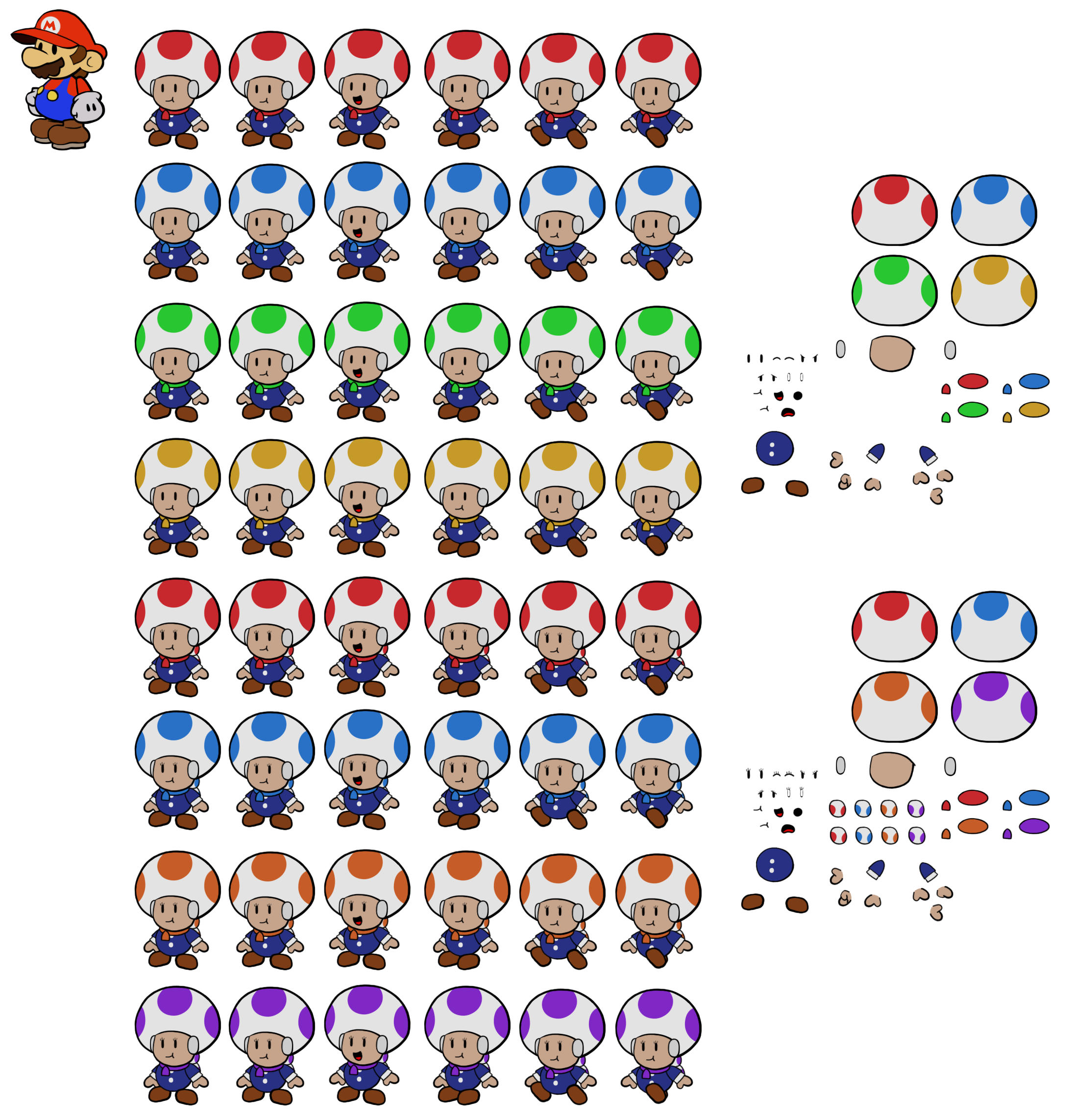 Paper Mario Customs - Shiver City Toads (Paper Mario-Style)