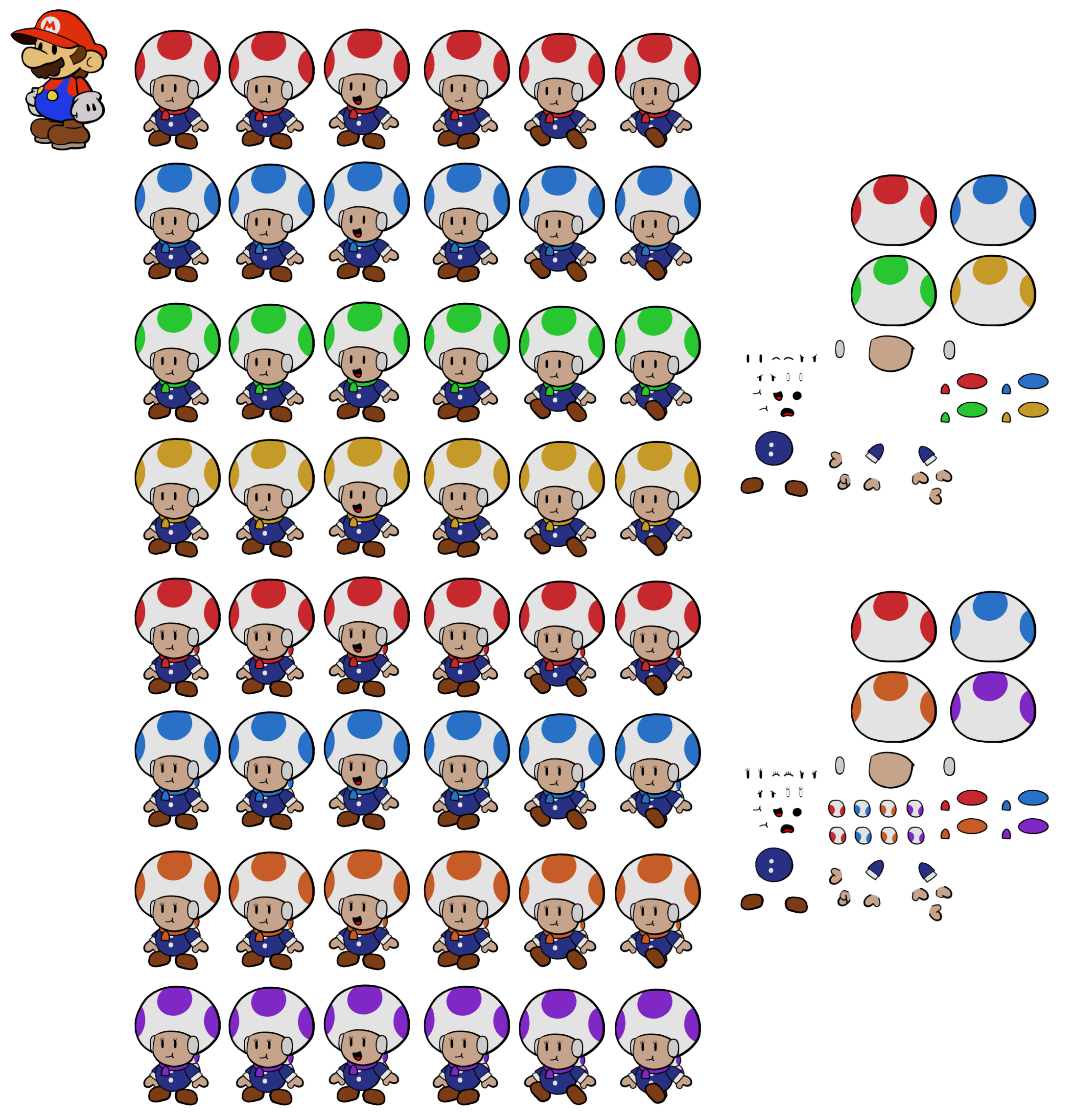 The Spriters Resource - Full Sheet View - Paper Mario Customs - Shiver
