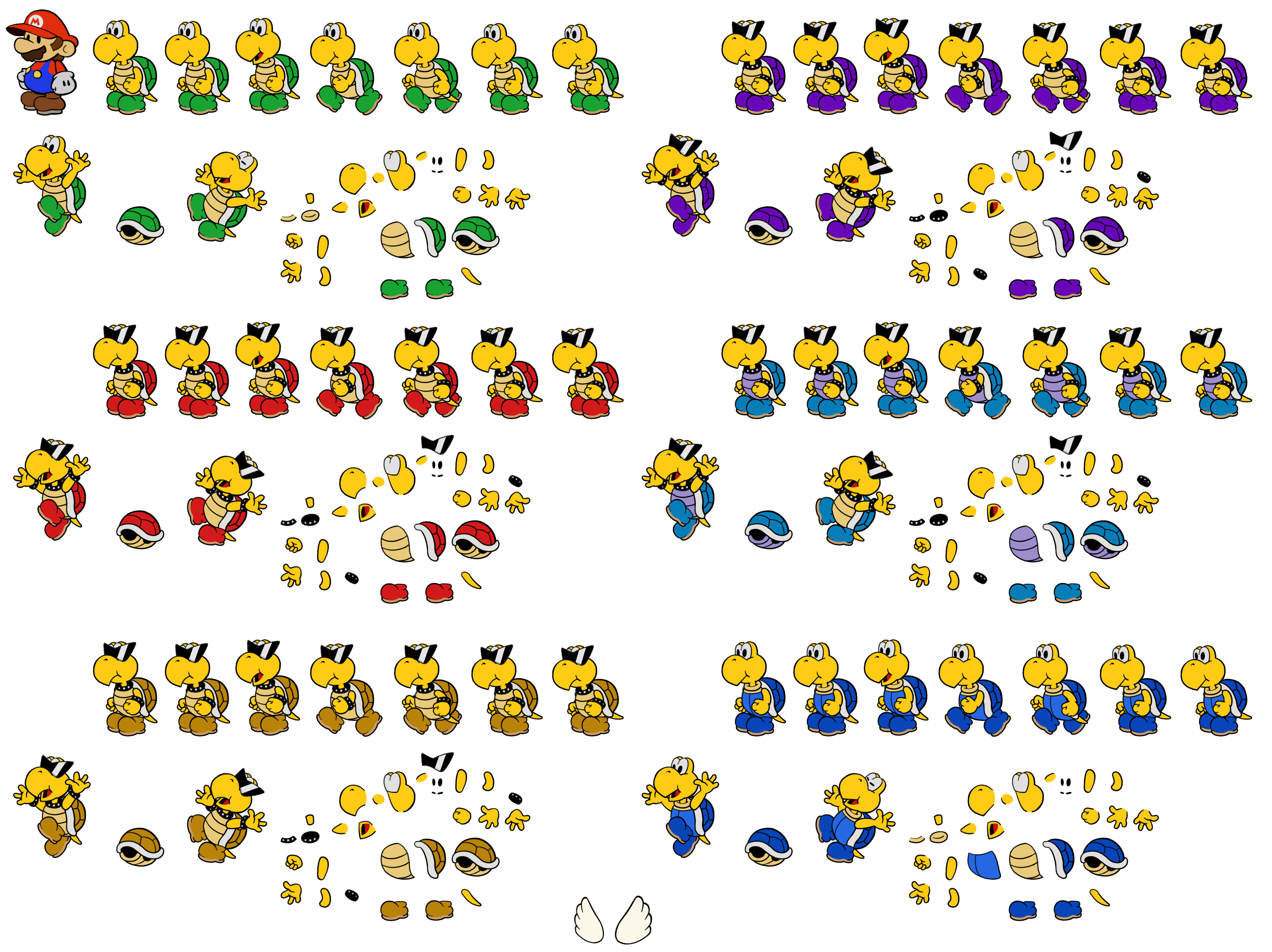 Koopa Troopas (Paper Mario: Color Splash-Style)