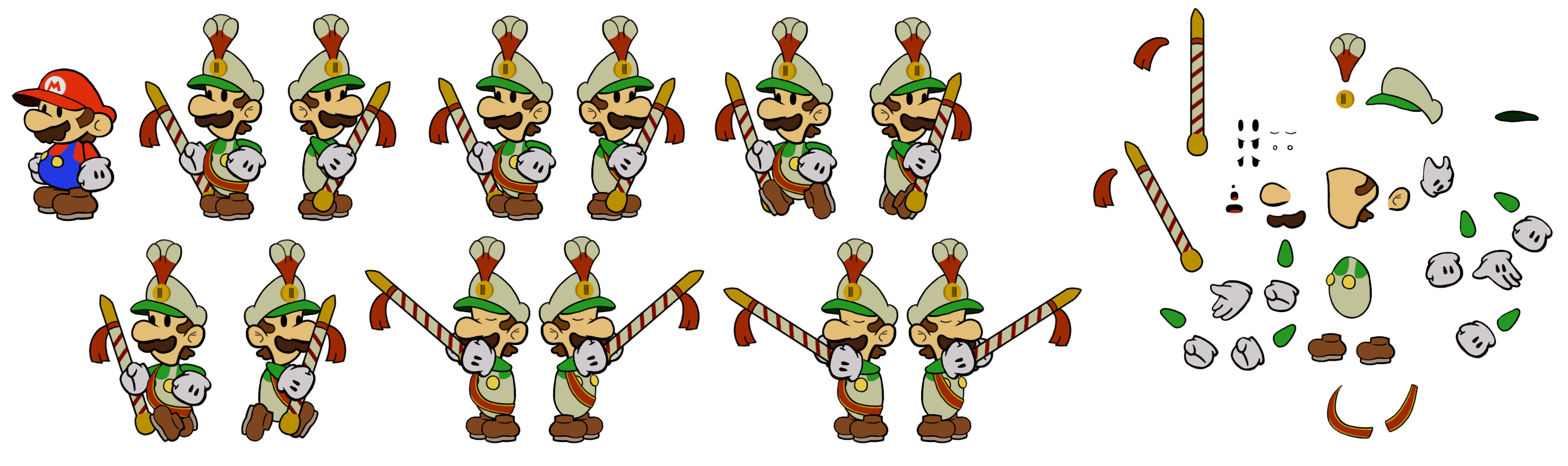 Paper Mario Customs - Luigi (Parade Leader, Paper Mario-Style)