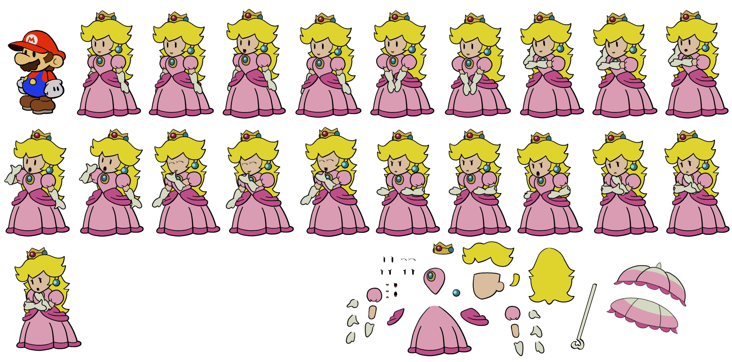 Mario Customs - Peach (Paper Mario-Style)