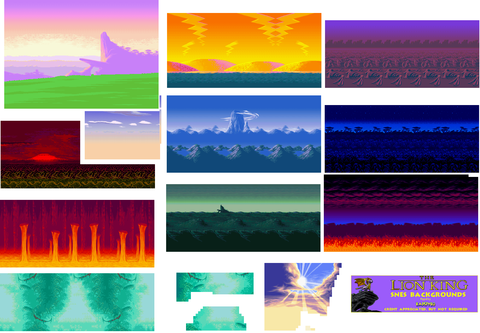 The Lion King - Backgrounds