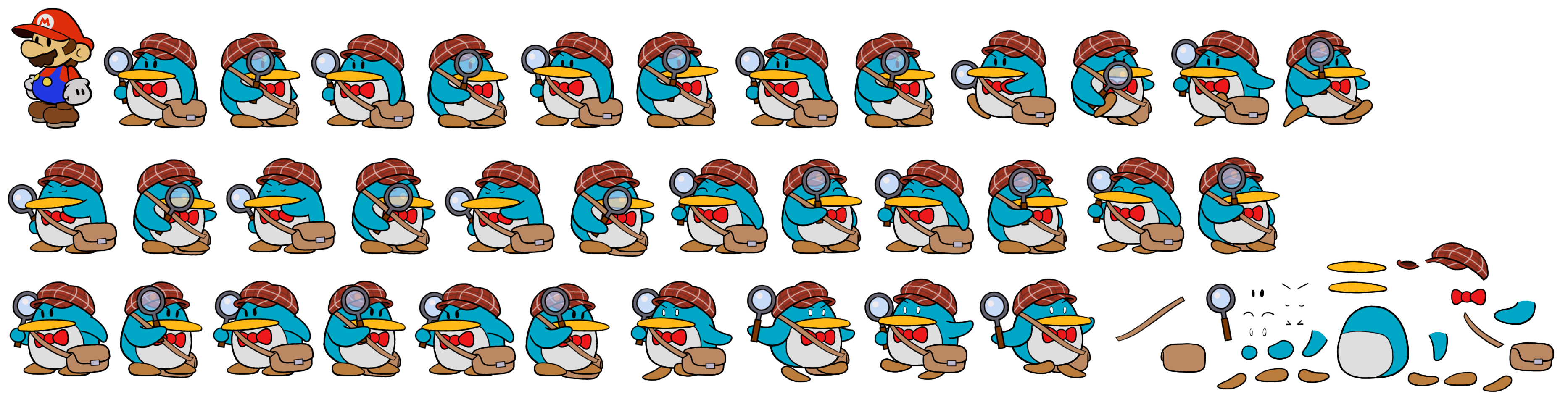 Paper Mario Customs - Pennington (Paper Mario-Style)