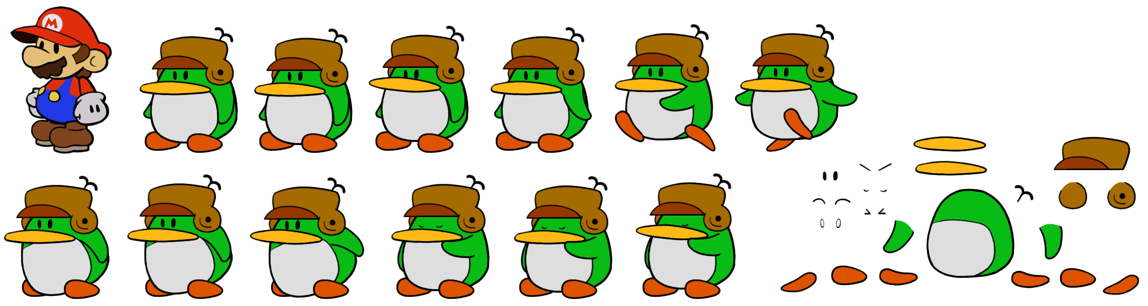 Paper Mario Customs - Penguin Patrol (Paper Mario-Style)