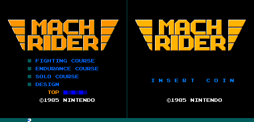 Mach Rider - Title Screens