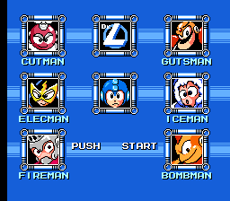 Mega Man 1 Select Screen
