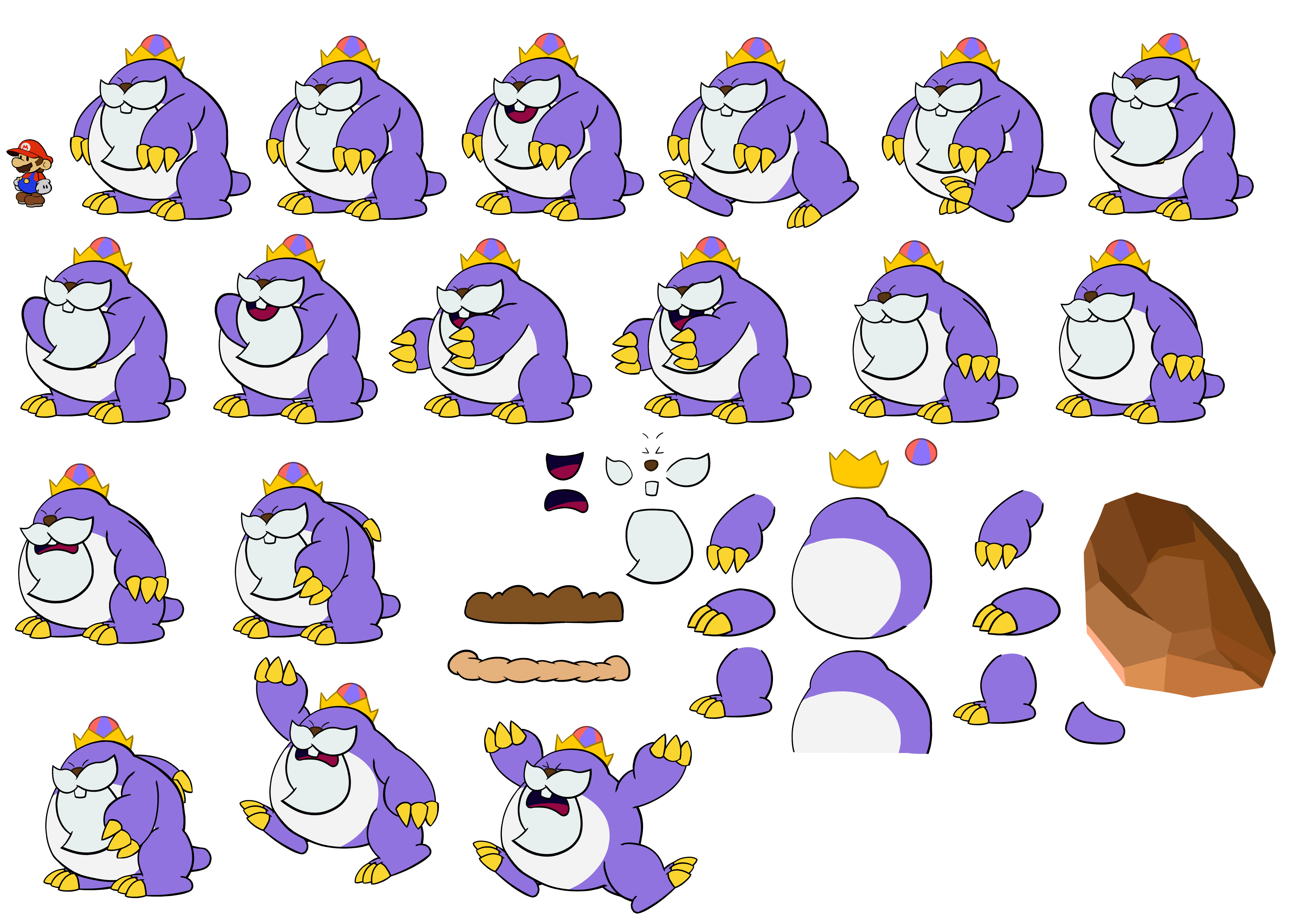 Paper Mario Customs - King Monty Mole (Paper Mario-Style, 1 / 2)