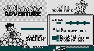 John Adventure - Title Screen and Stage Select