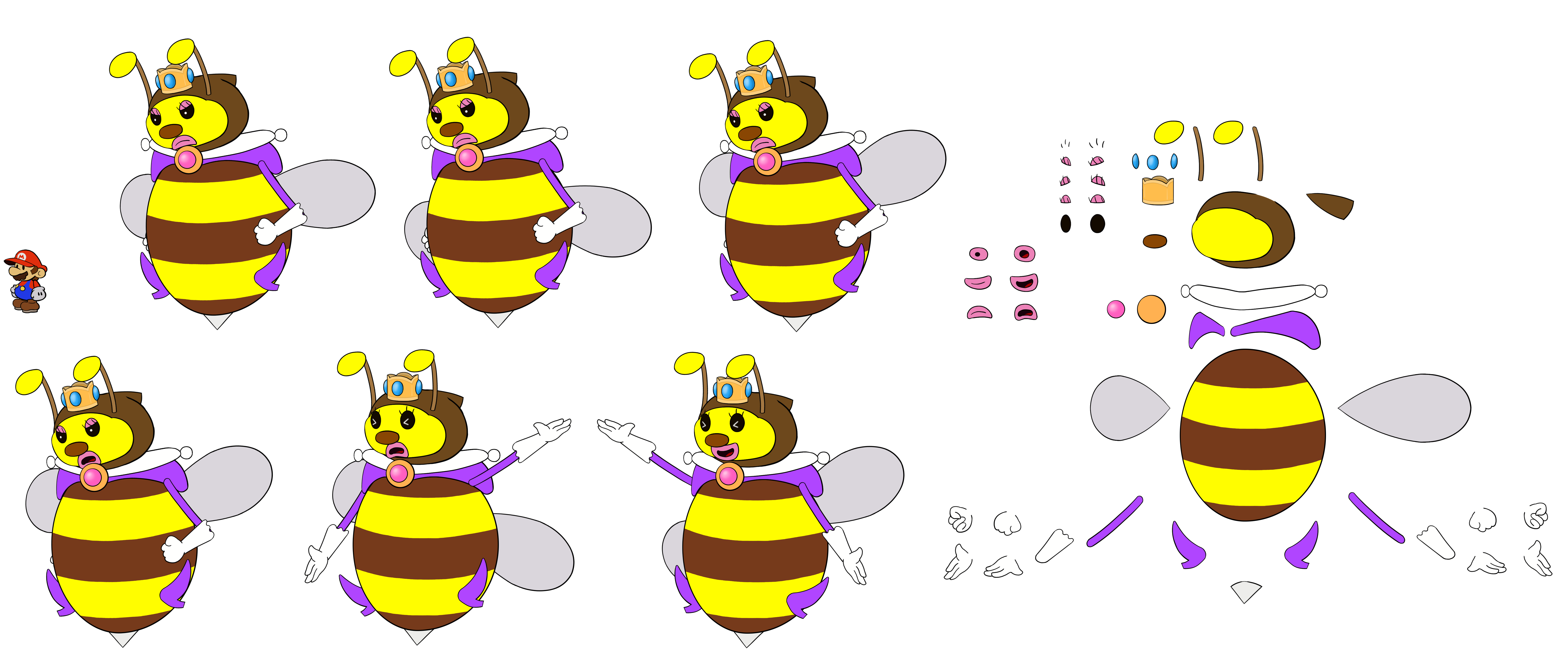 Honey Queen (Paper Mario-Style, 2 / 2)