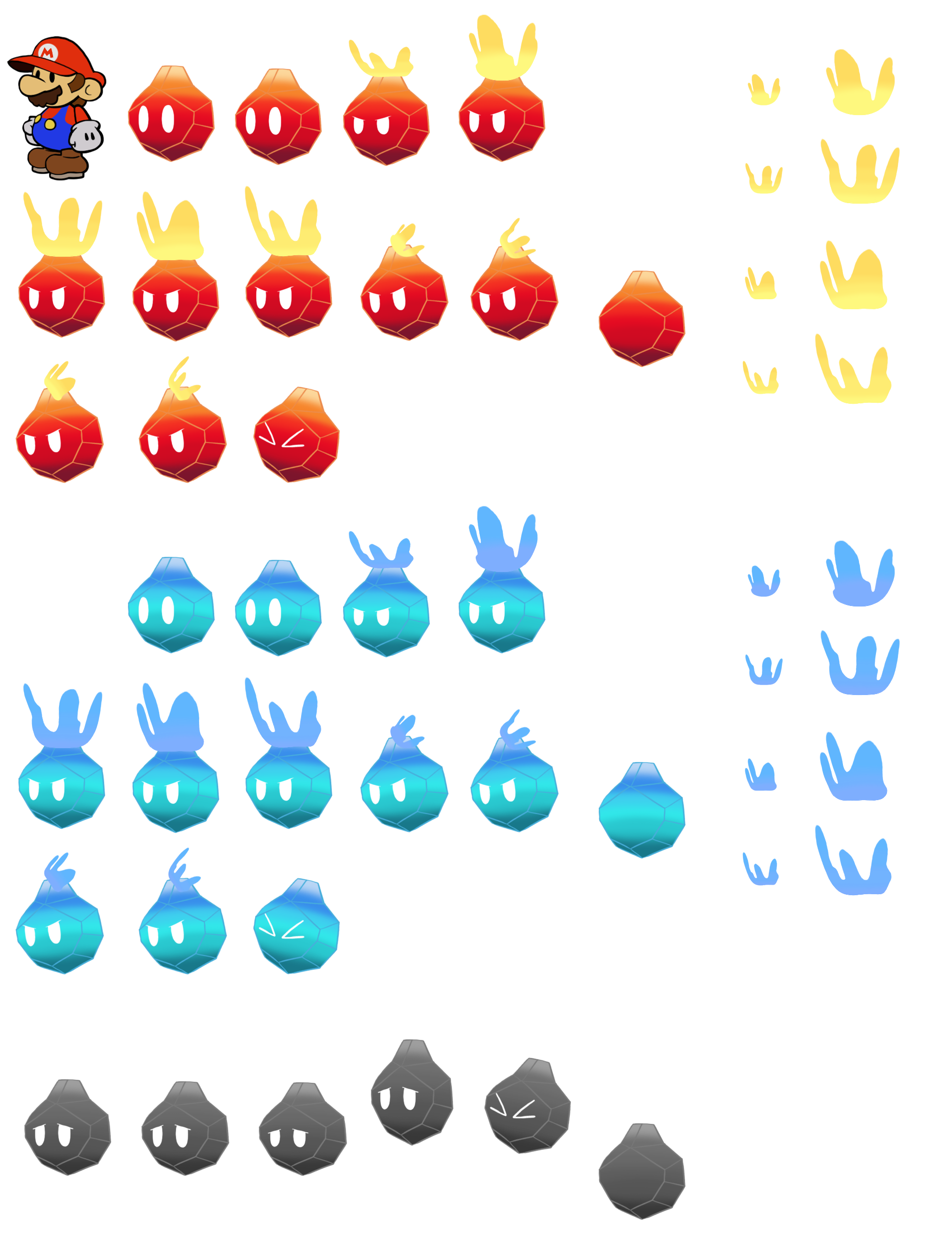 Lil Brr & Cinder (Paper Mario-Style)