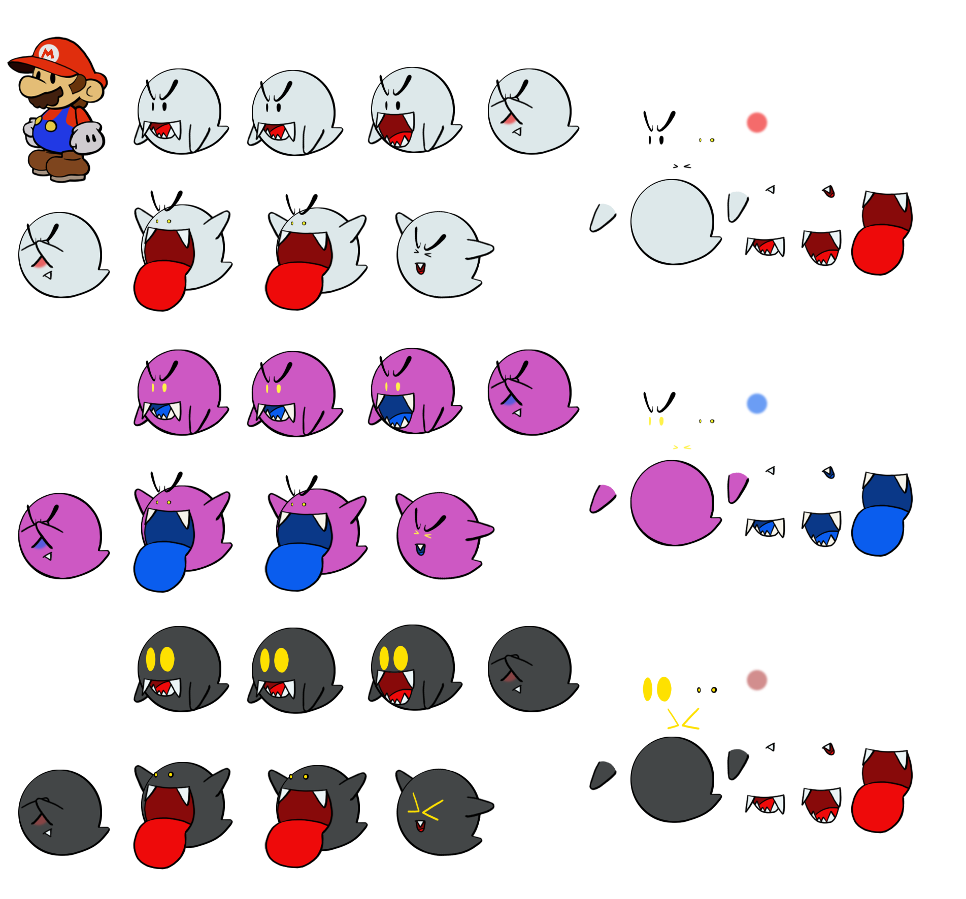 Mario Customs - Boo (Paper Mario-Style)