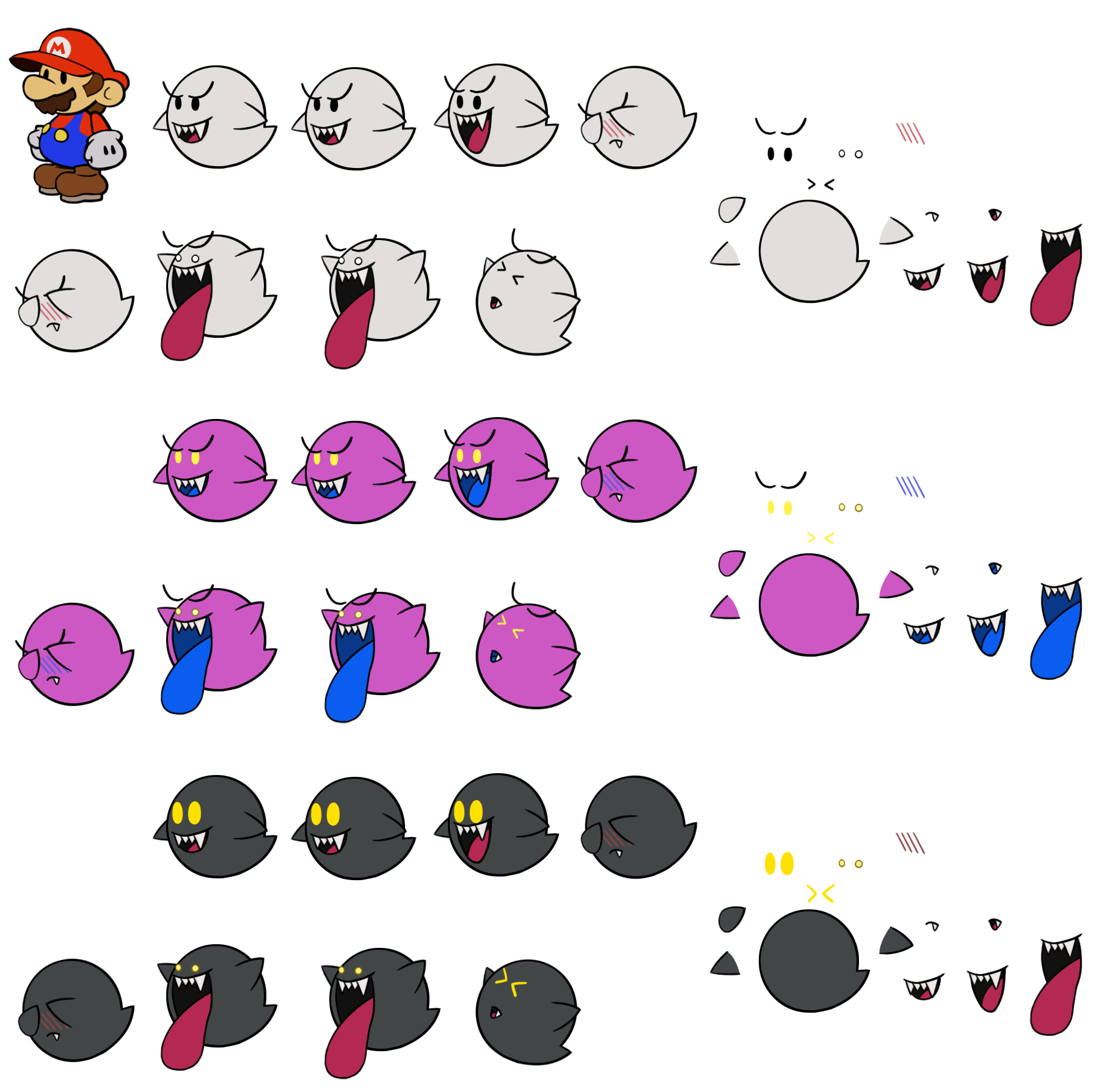Boo (Paper Mario: Color Splash-Style)