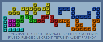 Tetris Customs - Tetriminos (Sonic Mania-Style)